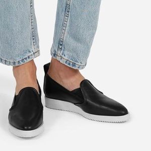 Everlane The Leather Street Shoe Black Slip On